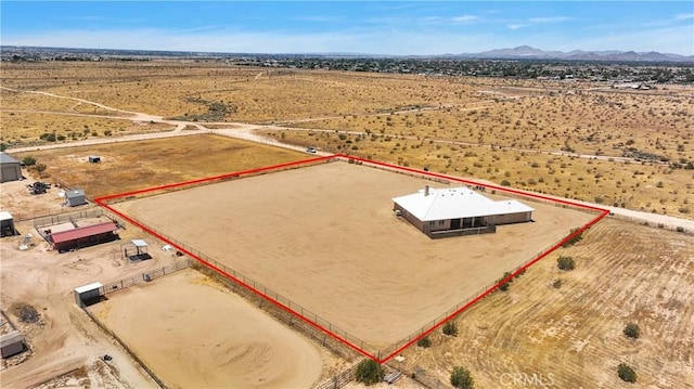 21777 Poppy Rd, Apple Valley, CA 92308 - overview of rural landscape with property parcel outlined