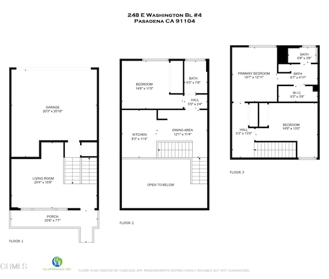 248 E Washington Blvd Unit 4, Pasadena, CA 91104 - view of floor plan / room layout