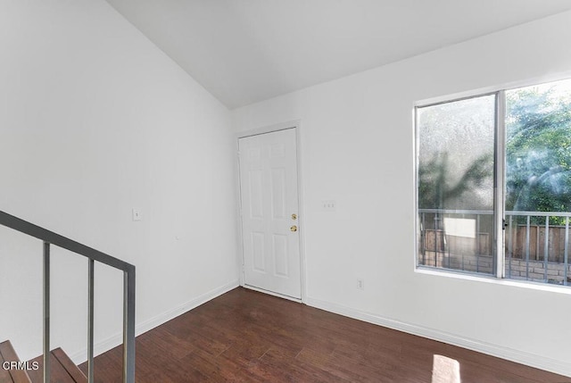 248 E Washington Blvd Unit 4, Pasadena, CA 91104 - entryway featuring dark wood-style flooring and lofted ceiling