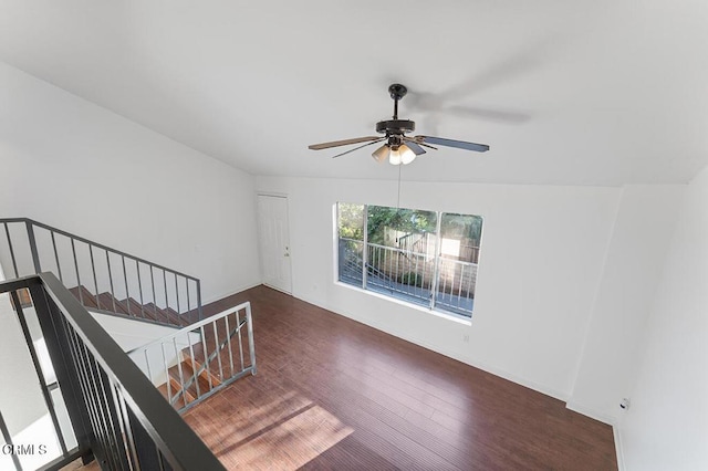 248 E Washington Blvd Unit 4, Pasadena, CA 91104 - stairway with wood finished floors and ceiling fan