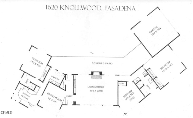 1620 Knollwood Dr, Pasadena, CA 91103 - view of floor plan / room layout