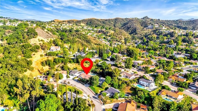 3811 Algonaut Dr, Calabasas, CA 91302 - aerial perspective of suburban area featuring mountains