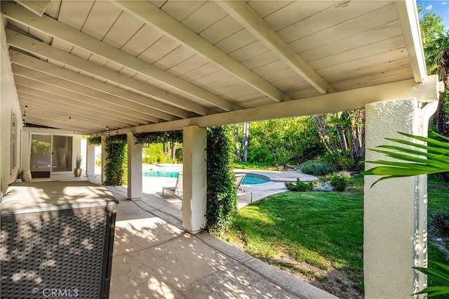 3811 Algonaut Dr, Calabasas, CA 91302 - view of patio / terrace featuring an outdoor pool
