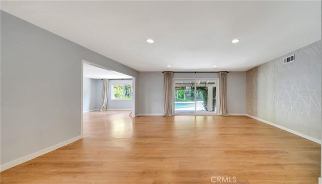 3811 Algonaut Dr, Calabasas, CA 91302 - spare room with recessed lighting and light wood finished floors