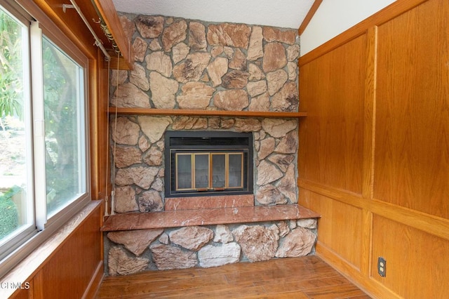 191 Haborview Ct, Ventura, CA 93003 - detailed view of wood finished floors and a stone fireplace