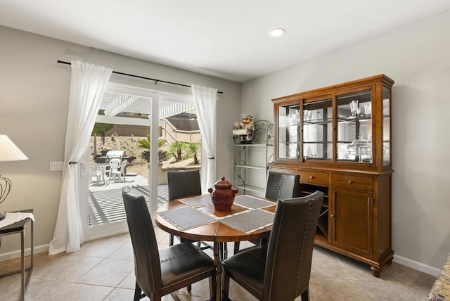 1222 N Creekside Dr, Chula Vista, CA 91915 - dining space featuring light tile patterned floors and recessed lighting