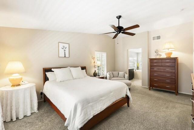 1222 N Creekside Dr, Chula Vista, CA 91915 - carpeted bedroom with ceiling fan and vaulted ceiling