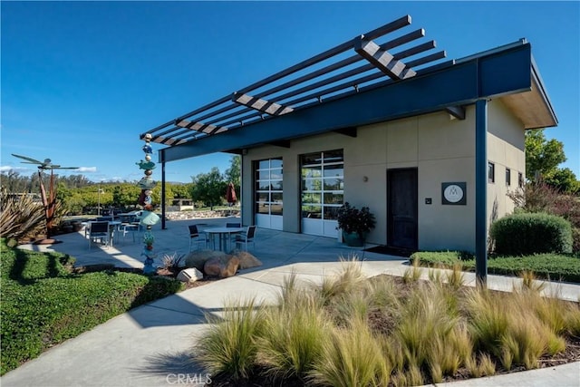 1432 Vicki Ln, Nipomo, CA 93444 - exterior space featuring a pergola, a patio, and stucco siding