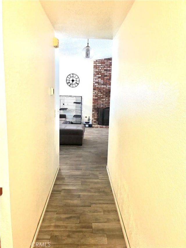 245 Broadway St, Lake Elsinore, CA 92530 - corridor featuring dark wood finished floors