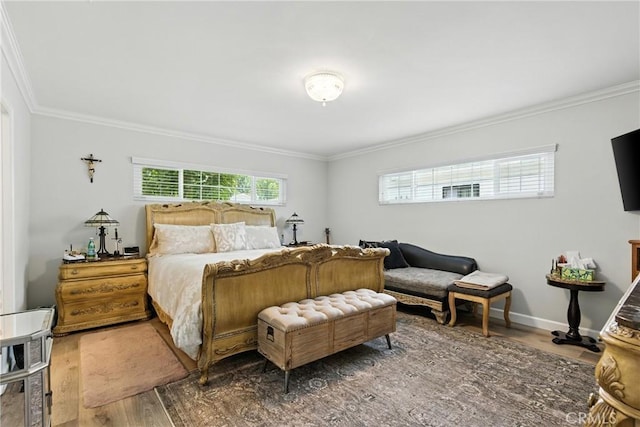 12516 Archwood St, North Hollywood, CA 91606 - bedroom featuring crown molding and wood finished floors