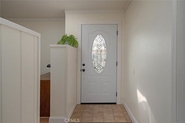 6354 Berkshire Ave, Paradise, CA 95969 - doorway to outside featuring light tile patterned flooring and crown molding