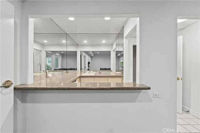 390 S Sepulveda Blvd Unit 105, Los Angeles, CA 90049 - bathroom featuring vanity, tile patterned flooring, and recessed lighting