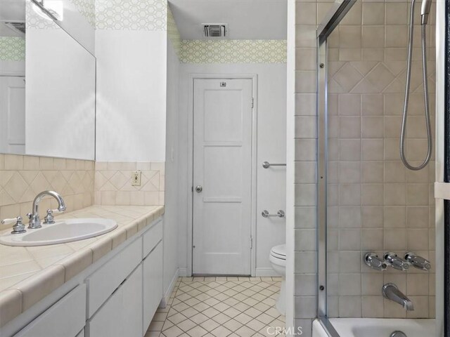13510 Valleyheart Dr N, Sherman Oaks, CA 91423 - full bathroom featuring vanity, shower / bath combination, and tile patterned floors