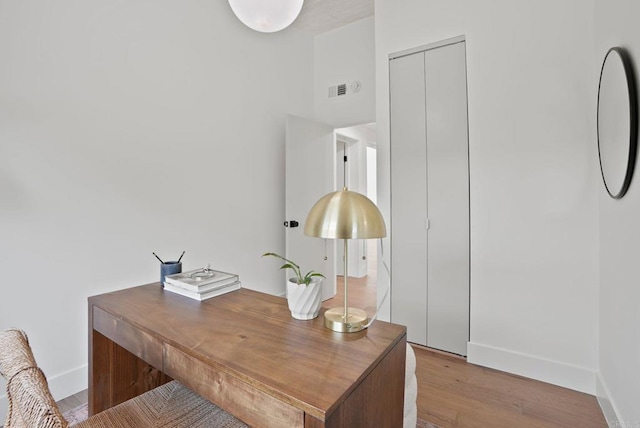 8602 Kilbourn Dr, La Jolla, CA 92037 - office with light wood-style flooring and baseboards