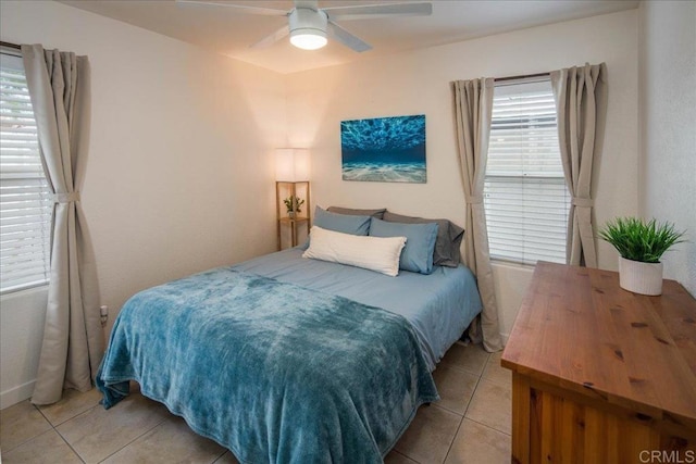260406 Juan St, San Diego, CA 92110 - bedroom featuring tile patterned flooring and a ceiling fan