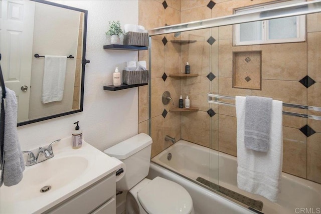 260406 Juan St, San Diego, CA 92110 - full bathroom with vanity and shower / bath combination with glass door