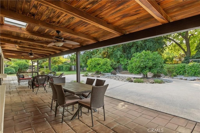 25 Misty Way, Chico, CA 95926 - view of patio / terrace with outdoor dining area and a ceiling fan
