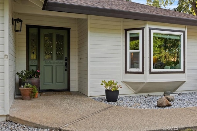 25 Misty Way, Chico, CA 95926 - property entrance with a shingled roof