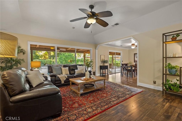 25 Misty Way, Chico, CA 95926 - living room with ceiling fan and wood finished floors