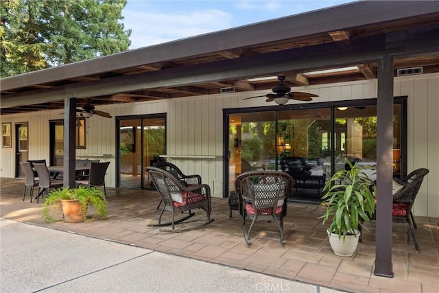 25 Misty Way, Chico, CA 95926 - view of patio / terrace with ceiling fan