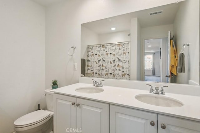13343 Macaw Pl, Victorville, CA 92395 - bathroom with double vanity and curtained shower