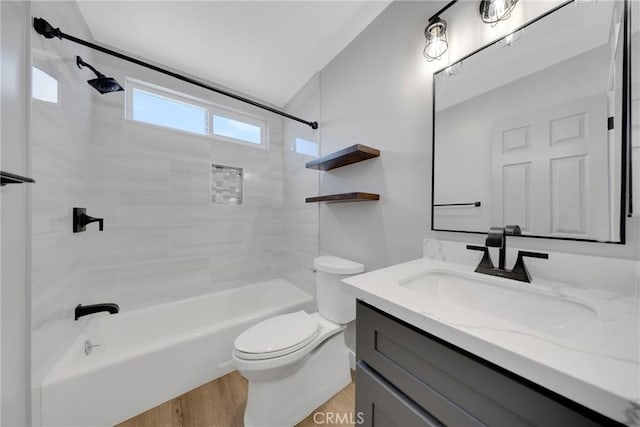 1106 W Bellbrook St, Covina, CA 91722 - full bathroom with vanity, shower / bath combination, and wood finished floors