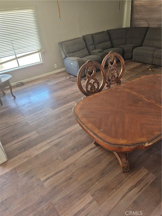 45146 Fairview Rd, Newberry Springs, CA 92365 - living room featuring wood finished floors and baseboards