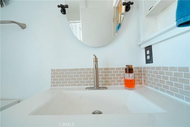 3473 Yankee Cir, Riverside, CA 92503 - bathroom with decorative backsplash and a sink