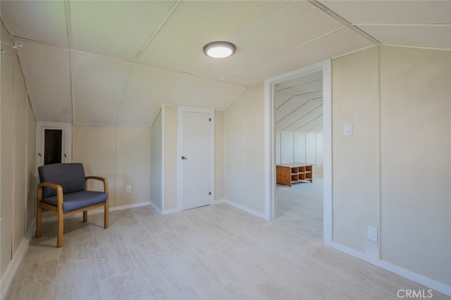 1409 4th St, San Fernando, CA 91340 - unfurnished room with vaulted ceiling and light wood-type flooring
