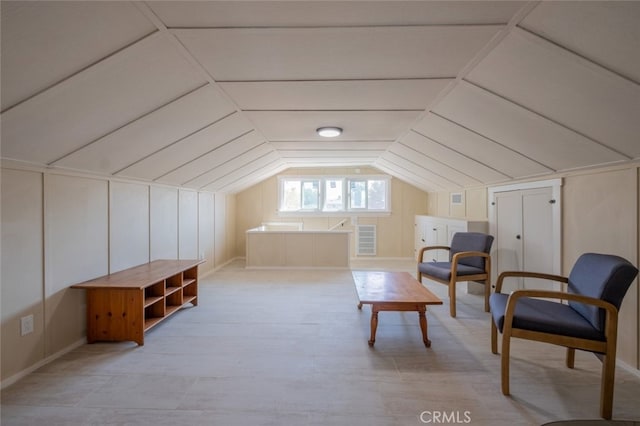 1409 4th St, San Fernando, CA 91340 - additional living space featuring vaulted ceiling and baseboards