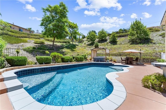 35694 Cherry Bark Way, Murrieta, CA 92562 - view of swimming pool with a fenced backyard and a patio area