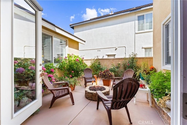 35694 Cherry Bark Way, Murrieta, CA 92562 - view of patio with an outdoor fire pit