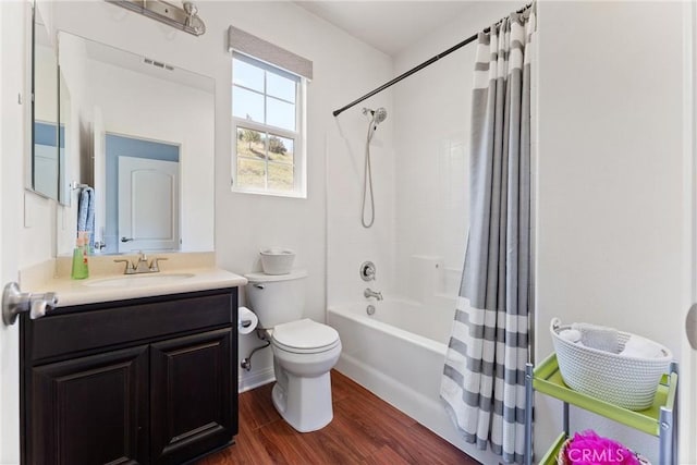35694 Cherry Bark Way, Murrieta, CA 92562 - bathroom featuring vanity, wood finished floors, and shower / bath combo