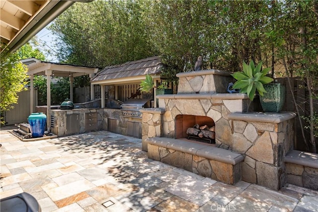 1251 Bryant Rd, Long Beach, CA 90815 - view of patio / terrace with area for grilling and a gazebo