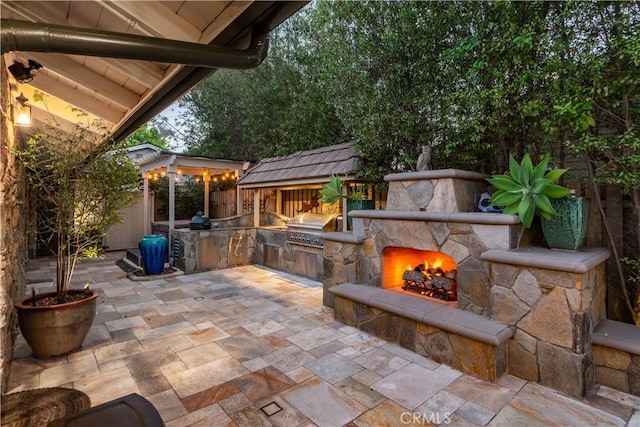 1251 Bryant Rd, Long Beach, CA 90815 - view of patio / terrace featuring exterior kitchen and a gazebo