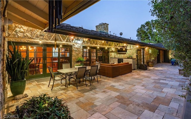 1251 Bryant Rd, Long Beach, CA 90815 - view of patio / terrace featuring french doors and outdoor dining area