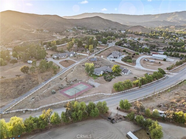 34037 Agua Dulce Canyon Rd, Agua Dulce, CA 91390 - aerial view of property's location featuring mountains