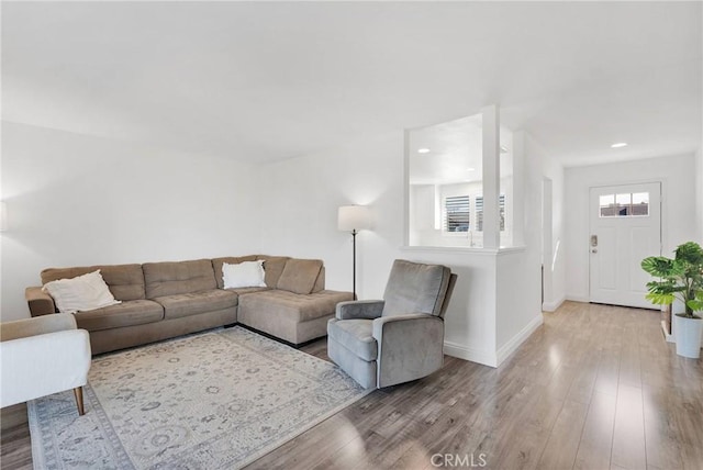 12684 Snapping Turtle Rd, Apple Valley, CA 92308 - living area featuring wood finished floors and recessed lighting