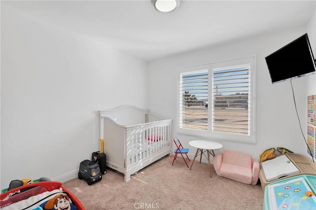 12684 Snapping Turtle Rd, Apple Valley, CA 92308 - carpeted bedroom featuring a nursery area and baseboards