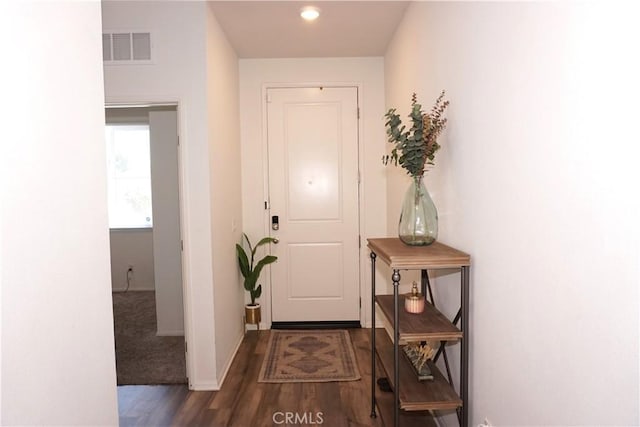 27082 Nolana Way, Menifee, CA 92584 - doorway with wood finished floors and baseboards
