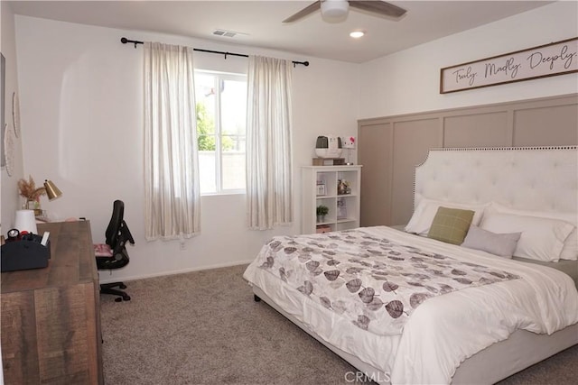 27082 Nolana Way, Menifee, CA 92584 - carpeted bedroom featuring recessed lighting and a ceiling fan