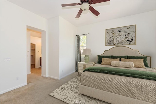 24038 Watercress Dr, Corona, CA 92883 - carpeted bedroom featuring baseboards and a ceiling fan