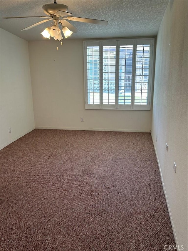 13361 N Fairfield Unit 180J, Seal Beach, CA 90740 - carpeted spare room featuring a textured ceiling, plenty of natural light, and ceiling fan