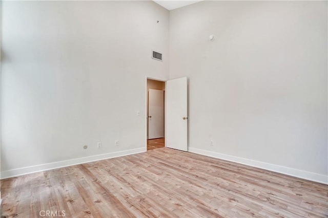23415 Park Hacienda, Calabasas, CA 91302 - unfurnished room with light wood-type flooring and a high ceiling