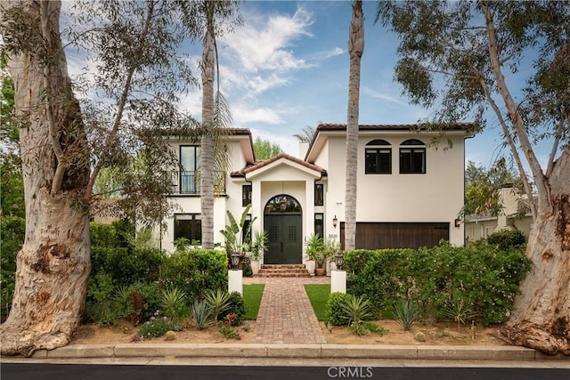 4620 Morse Ave, Sherman Oaks, CA 91423 - mediterranean / spanish-style house featuring stucco siding, a tiled roof, and french doors