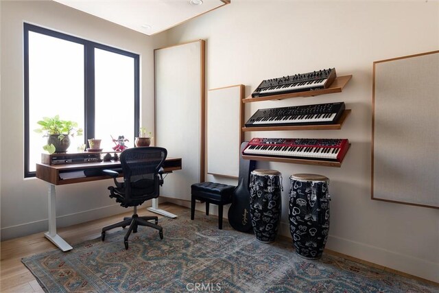 4620 Morse Ave, Sherman Oaks, CA 91423 - home office with healthy amount of natural light and wood finished floors