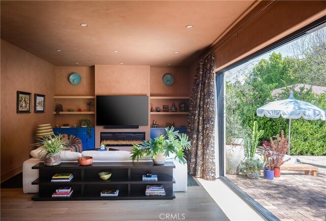 4620 Morse Ave, Sherman Oaks, CA 91423 - living room featuring recessed lighting and wood finished floors
