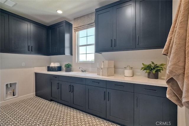 3042 Mesa Gln, Escondido, CA 92026 - laundry room featuring cabinet space, washer hookup, and recessed lighting