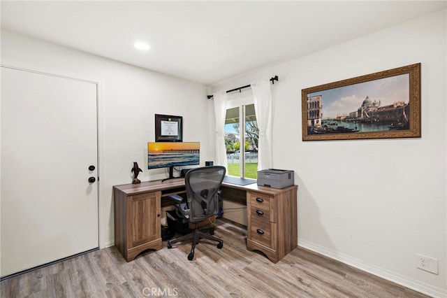 22391 Lombardi, Laguna Hills, CA 92653 - office area featuring light wood-type flooring and recessed lighting