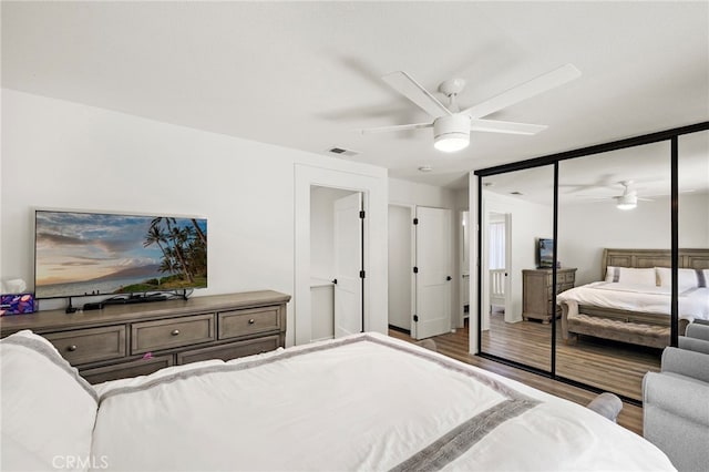 22391 Lombardi, Laguna Hills, CA 92653 - bedroom featuring wood finished floors and ceiling fan